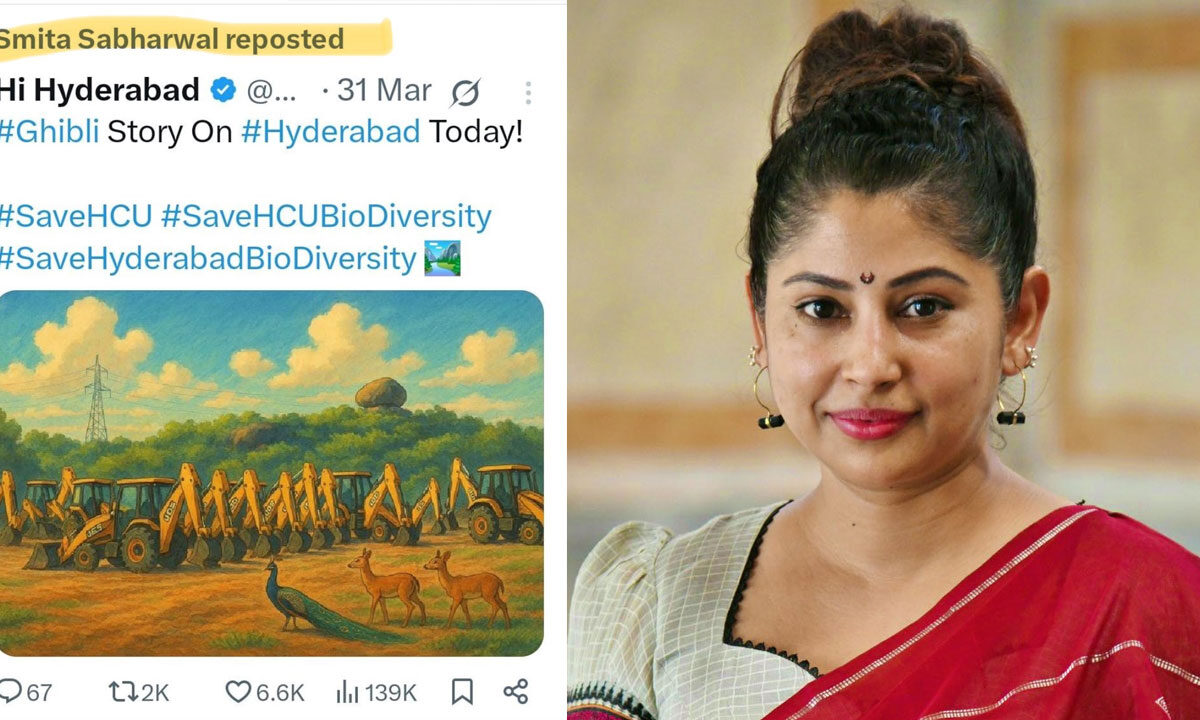 Hyderabad: IAS Officer Smita Sabharwal Faces Police Notice for Sharing Fake Photo on Social Media 1 Hyderabad: IAS Officer Smita Sabharwal Faces Police Notice for Sharing Fake Photo on Social Media