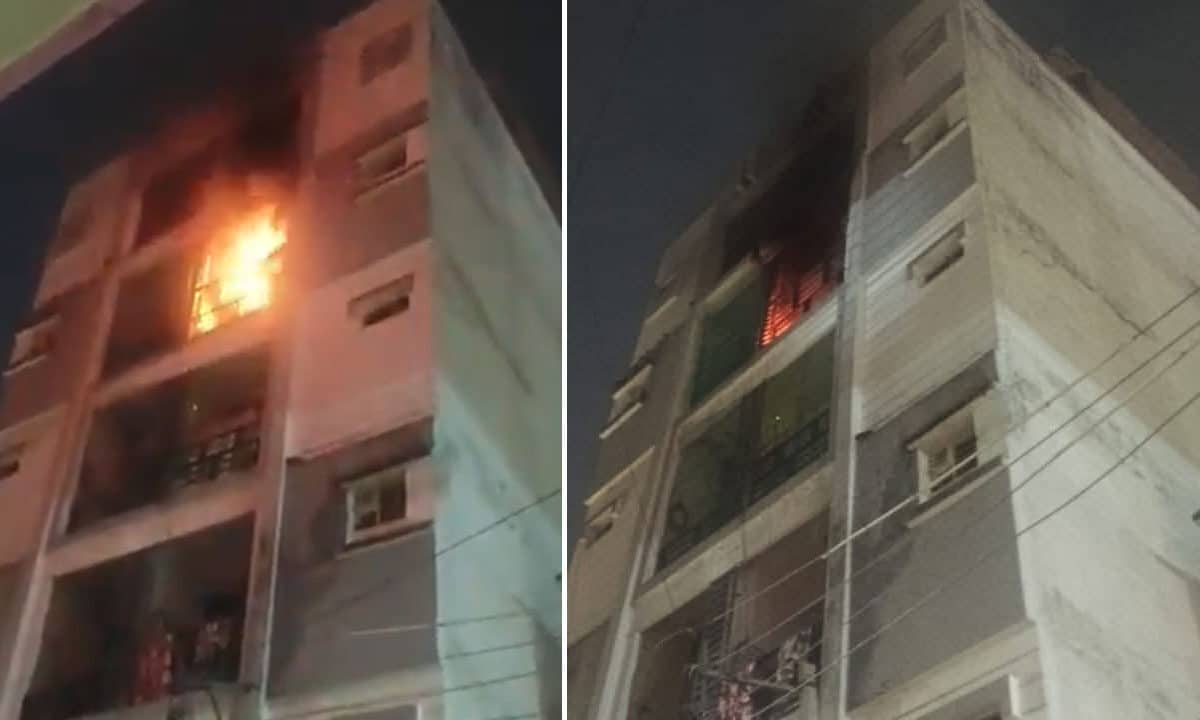 Hyderabad: Fire Erupts in Doodh Bowli Apartment