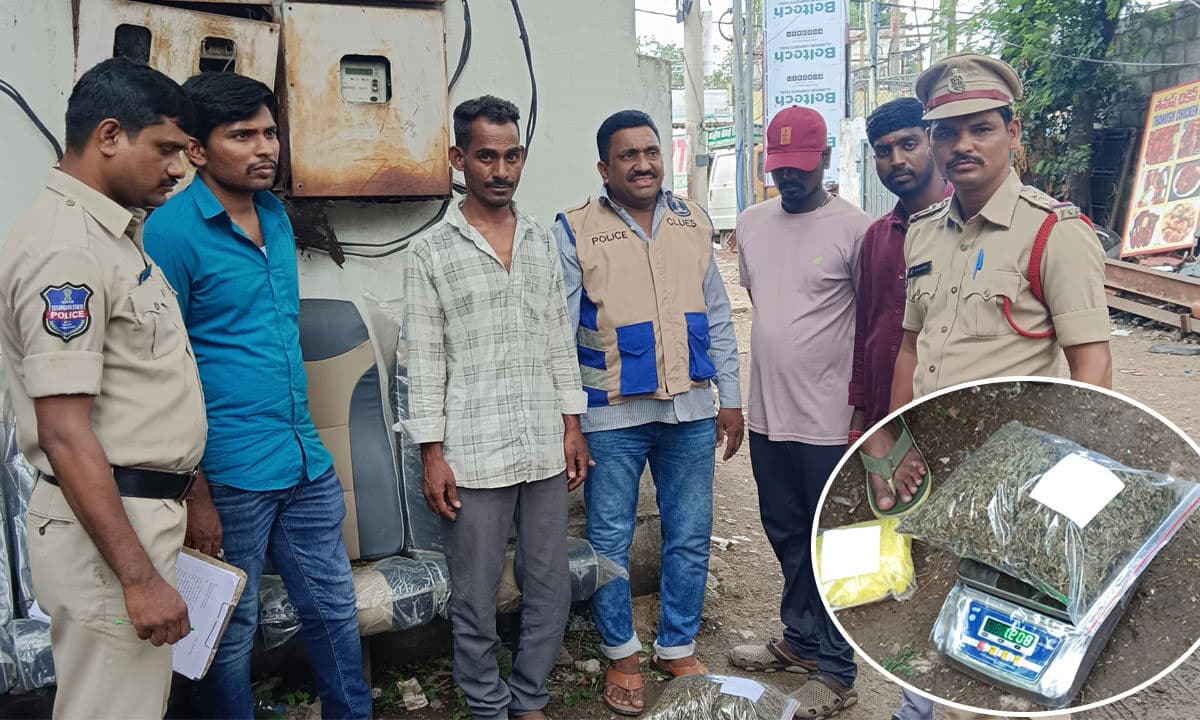 Man Arrested for Selling Ganja Near RRR Wines in Kukatpally