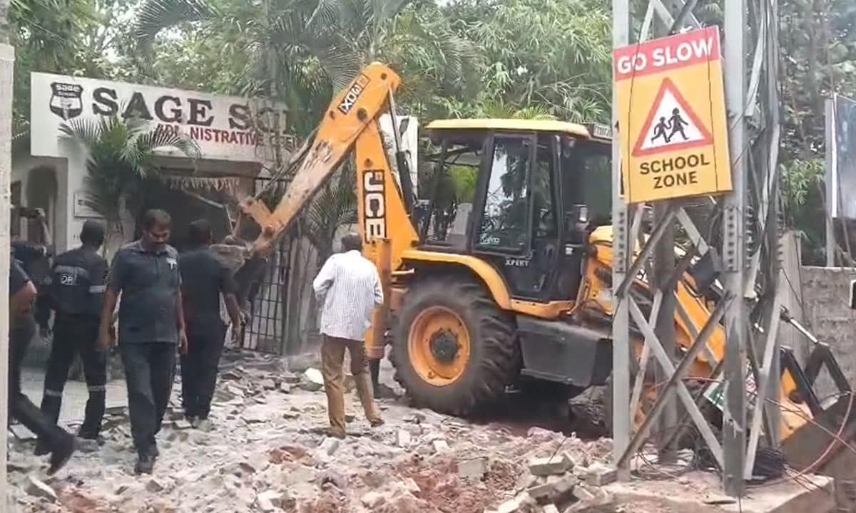 Illegal Constructions Demolished by HYDRAA Near SAGE School