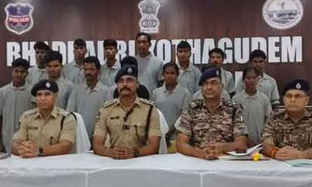 14 Maoists from Chhattisgarh Surrender Before Telangana Police 1 14 Maoists from Chhattisgarh Surrender Before Telangana Police