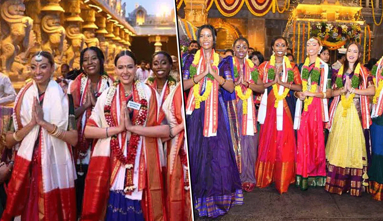 Miss World Beauties Stun in Sarees at Ancient Yadadri Temple – You Won’t Believe the Welcome! 3 Miss World Beauties Stun in Sarees at Ancient Yadadri Temple – You Won’t Believe the Welcome!