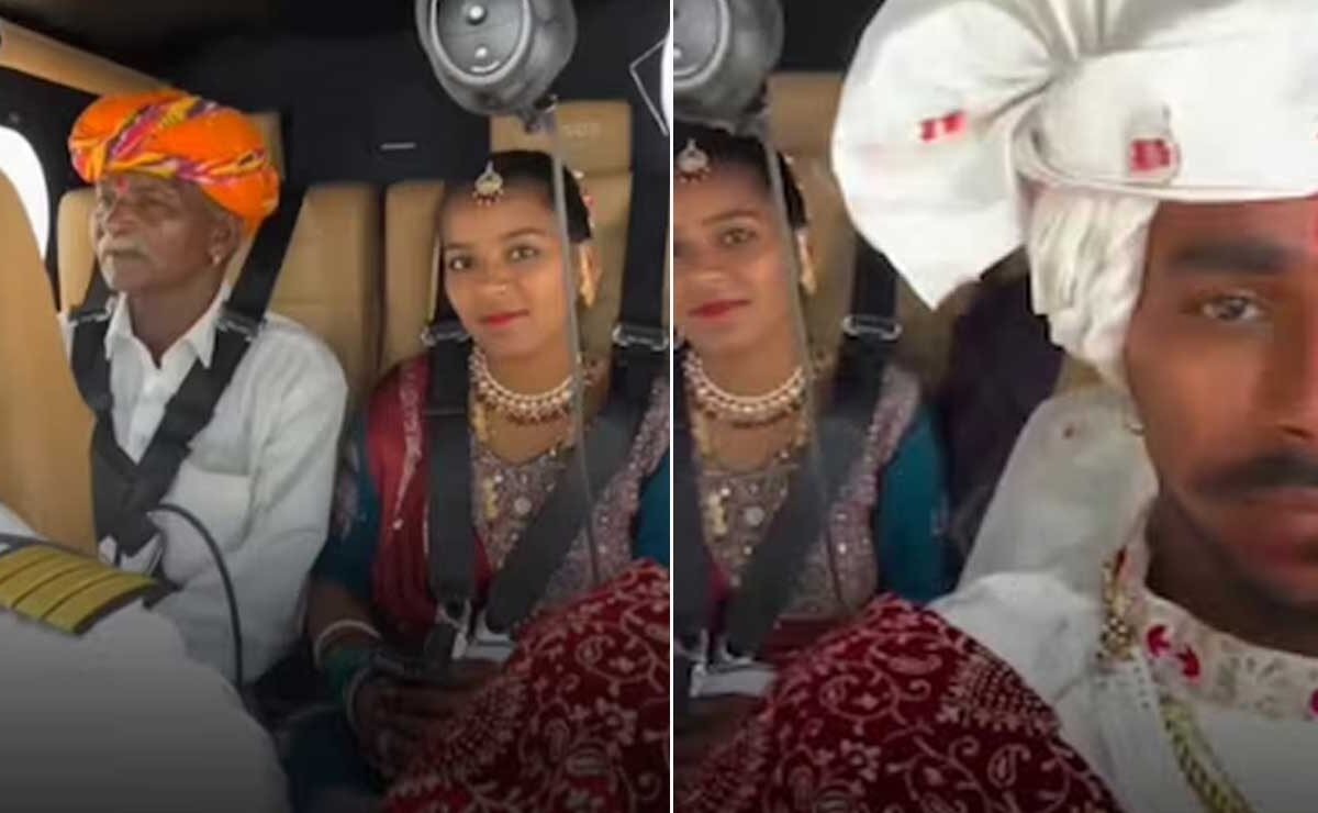 Viral: Hollywood-Style Grand Entry – Bride Flies to In-Laws' House in Helicopter, Video Goes Viral 1 Viral: Hollywood-Style Grand Entry – Bride Flies to In-Laws' House in Helicopter, Video Goes Viral