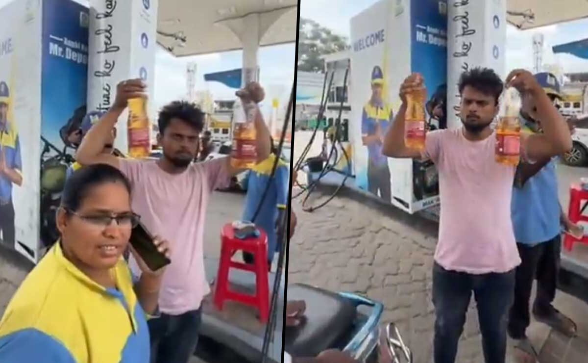 ₹100 Petrol, just a Few Drops? Shocking Allegations at Hyderabad Pump! 1 ₹100 Petrol, just a Few Drops? Shocking Allegations at Hyderabad Pump!