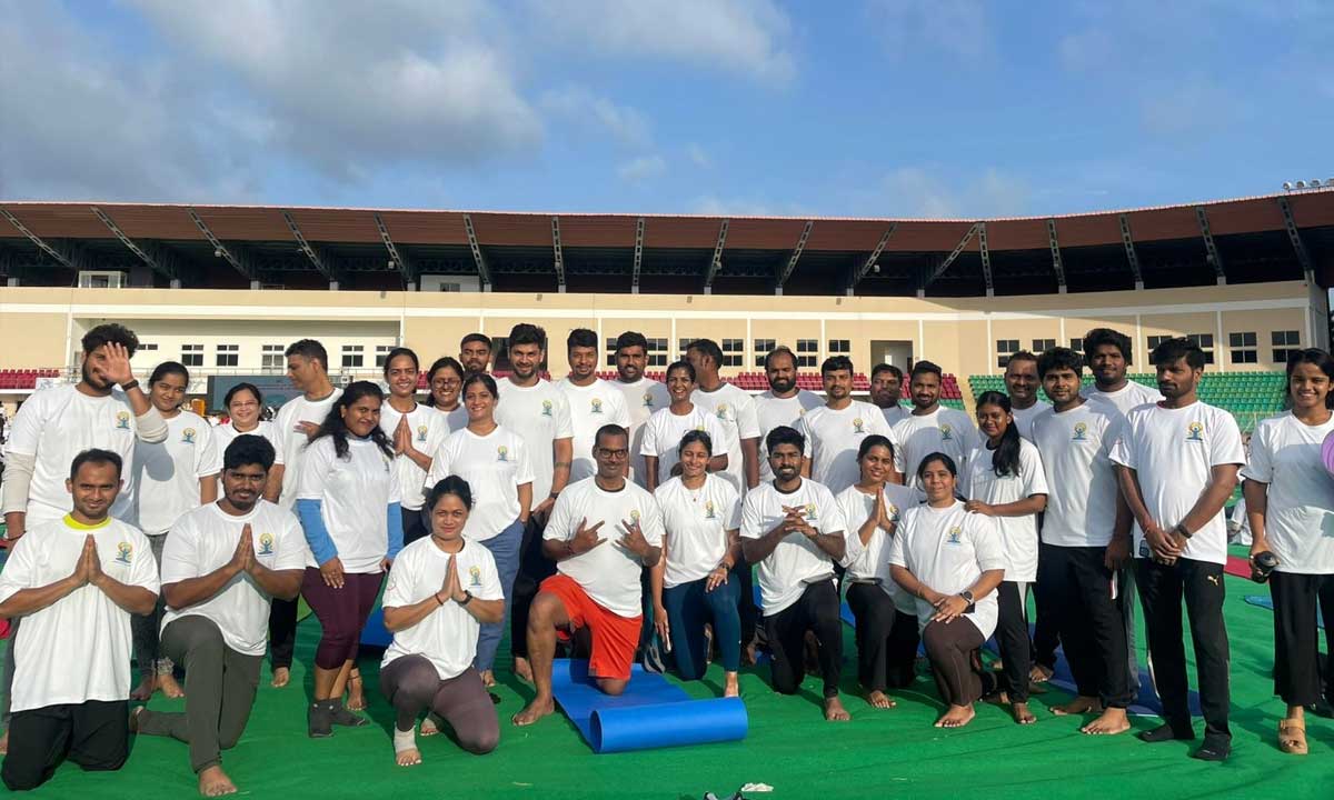 Telangana Marks International Yoga Day with Grand Event at Gachibowli Stadium