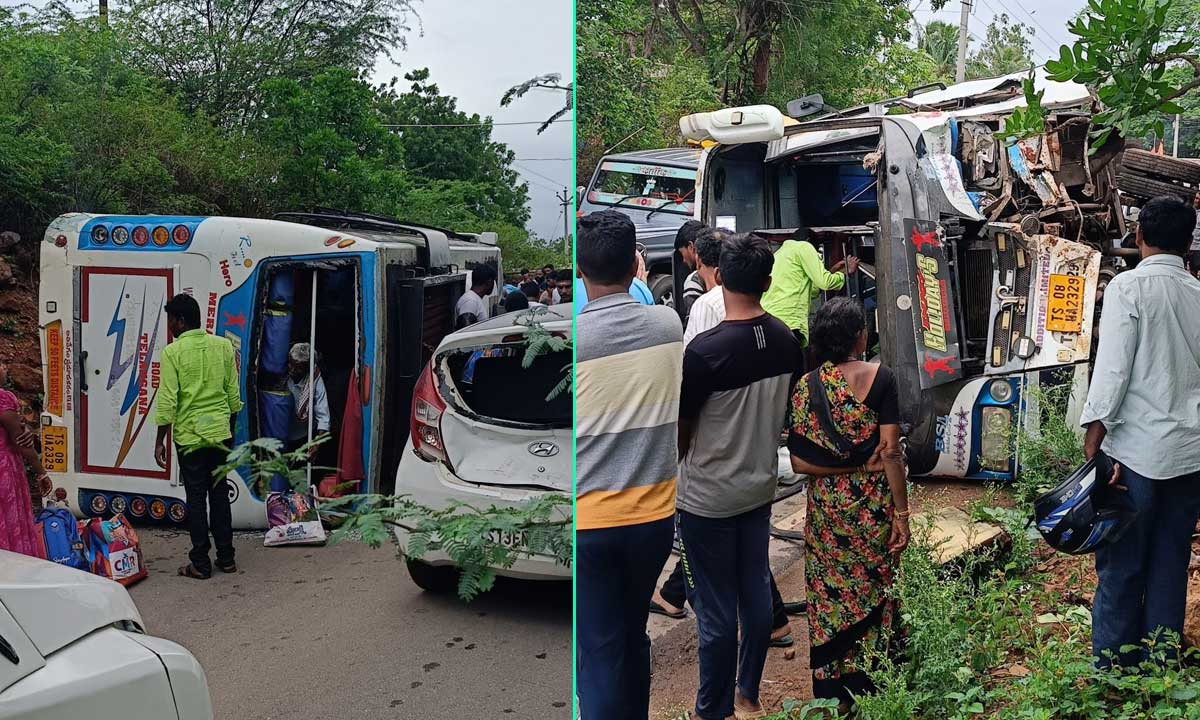 Minibus Overturns on Hyderabad to Srisailam Trip, Multiple Pilgrims Injured