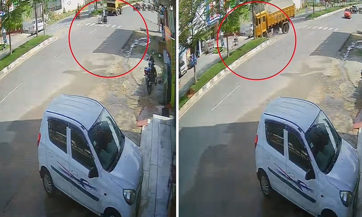 Telangana: Elderly Man Killed on the Spot After Speeding Lorry Hits Him in Yadadri-Bhuvanagiri District: Video 1 Telangana: Elderly Man Killed on the Spot After Speeding Lorry Hits Him in Yadadri-Bhuvanagiri District: Video