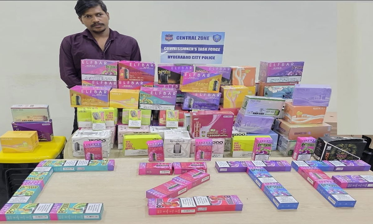 Illegal E-Cigarette Racket Busted in Hyderabad, One Arrested 1 Illegal E-Cigarette Racket Busted in Hyderabad, One Arrested