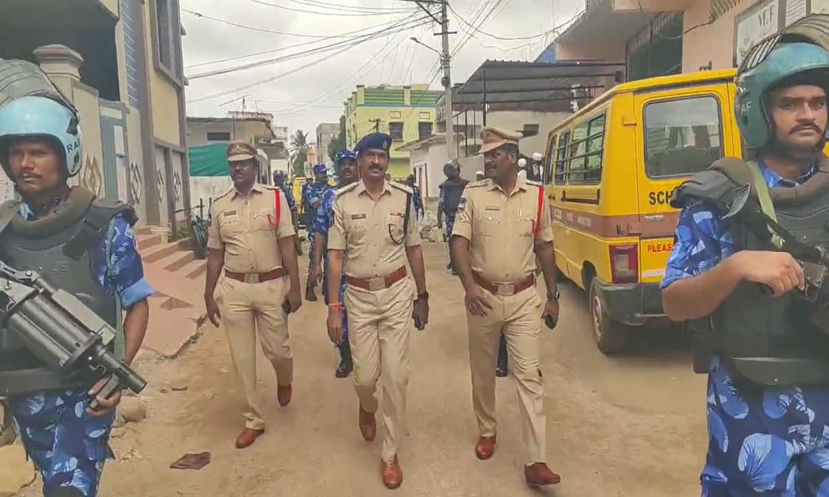 Telangana: Police Conduct Flag March Across Key Areas to Boost Public Confidence