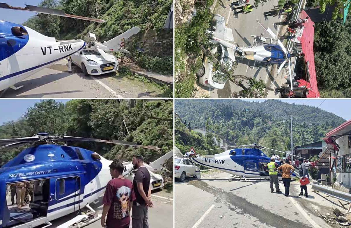 Close Call in Uttarakhand: Private Chopper Lands on Road, No Injuries 1 Close Call in Uttarakhand: Private Chopper Lands on Road, No Injuries