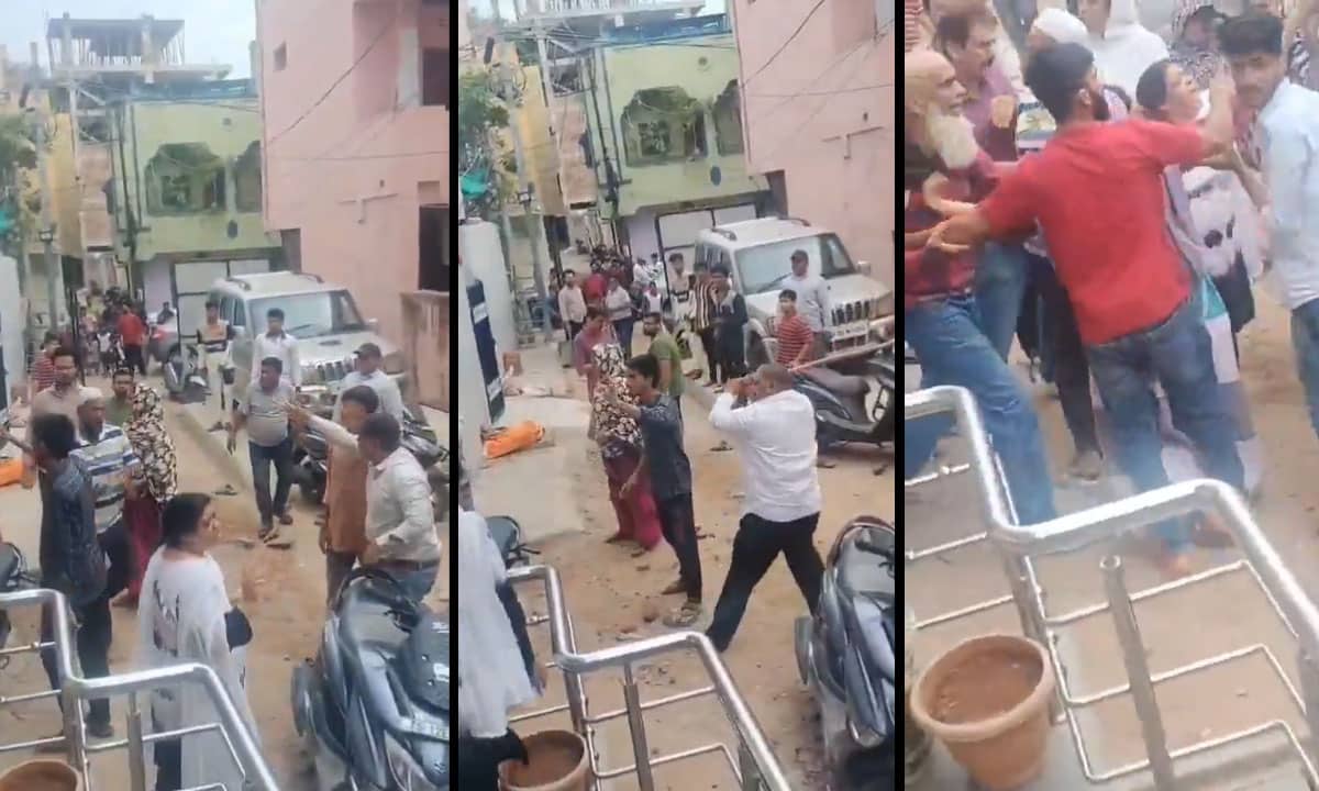 Hyderabad Turns War Zone: Families Hurl Stones Over Land Dispute in Hussaini Alam