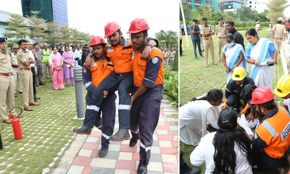 Hyderabad: Successful Fire Mock Drill Conducted at ICCCC Building in Banjara Hills 1 Hyderabad: Successful Fire Mock Drill Conducted at ICCCC Building in Banjara Hills