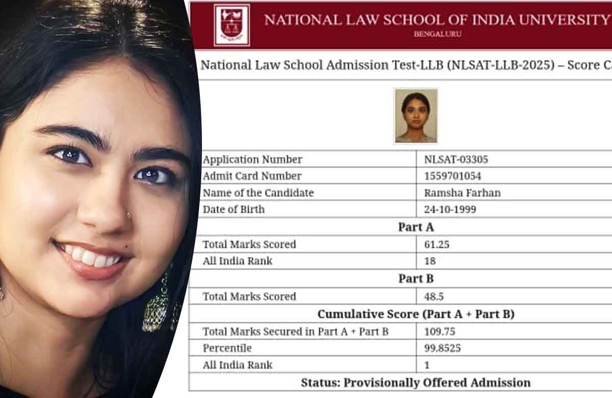 Hyderabad's Ramsha Farhan Tops NLSAT-LLB 2025, Bringing Pride to the City 1 Hyderabad's Ramsha Farhan Tops NLSAT-LLB 2025, Bringing Pride to the City