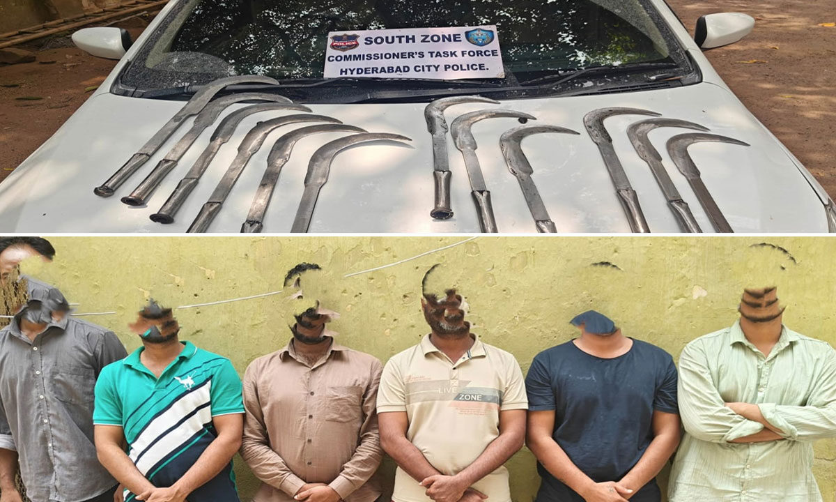 Hyderabad Police Foil Murder Plot, Arrest Rowdy Sheeter and Gang with Weapons 1 Hyderabad Police Foil Murder Plot, Arrest Rowdy Sheeter and Gang with Weapons
