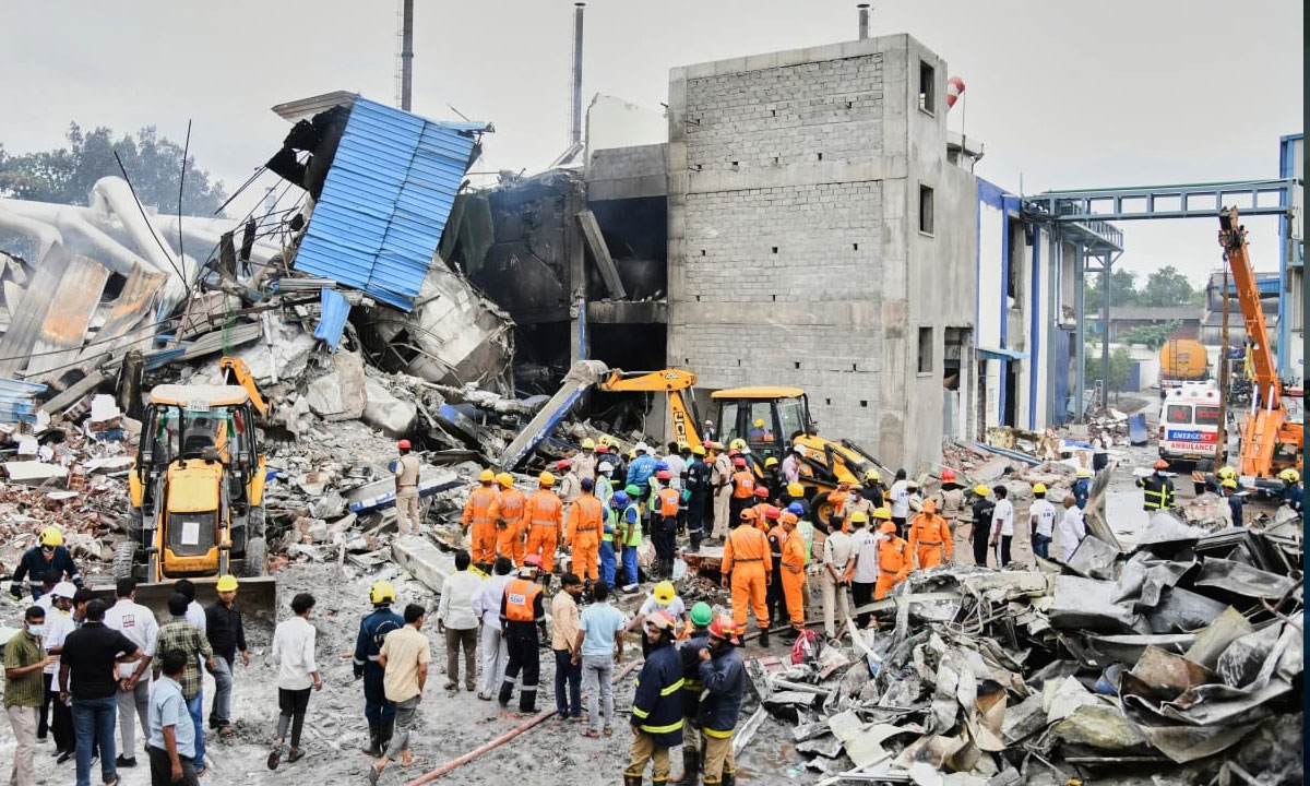 Death Toll Rises to 44 in Telangana's Sangareddy Factory Explosion 1 Death Toll Rises to 44 in Telangana's Sangareddy Factory Explosion