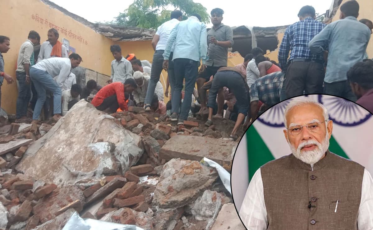 PM Modi Express Grief on School roof collapses in Rajasthan,6 school children killed, 29 injured