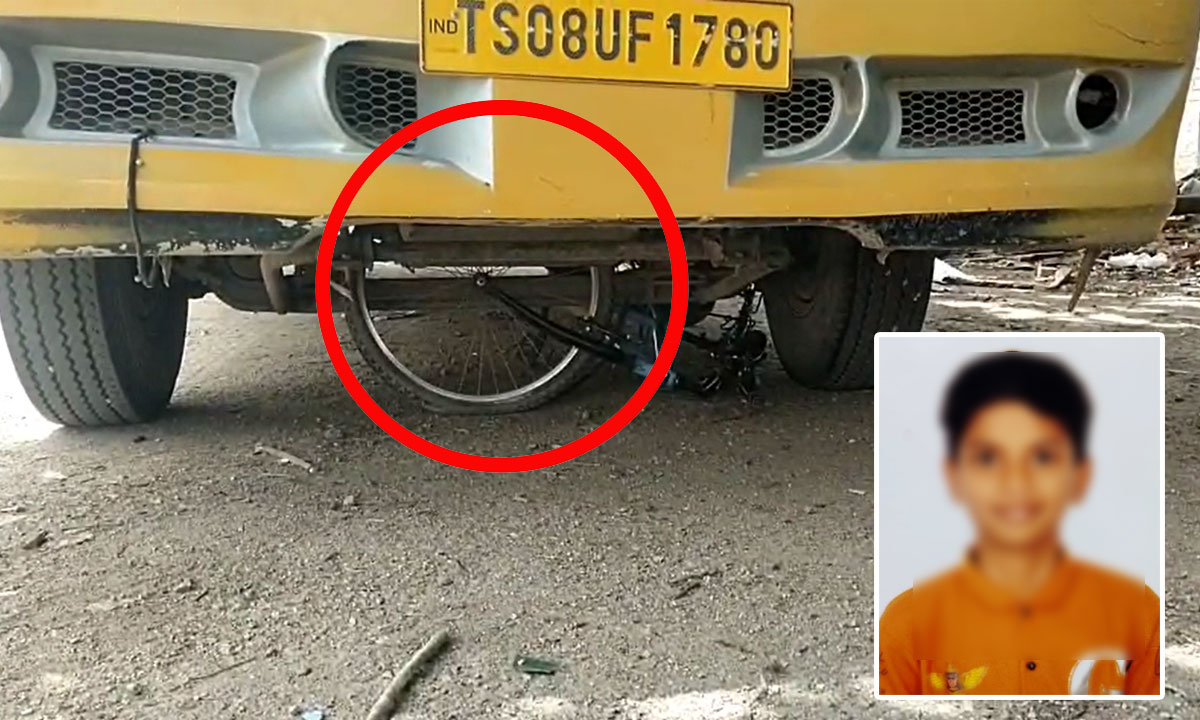 School Bus Hits Student Near Akshara International School, Kushaiguda 1 School Bus Hits Student Near Akshara International School, Kushaiguda