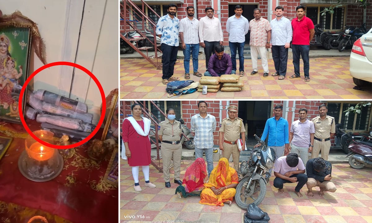 Hyderabad: Excise STF Seizes Over 23.5 Kg of Ganja in Major Operation in Dhoolpet