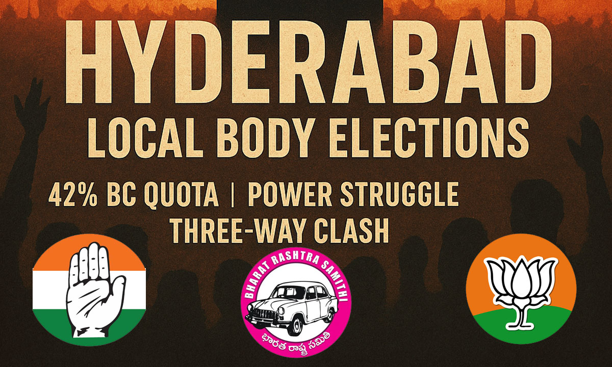 Hyderabad Local Body Elections Heat Up: 42% BC Quota Sparks Three-Way Clash 1 Hyderabad Local Body Elections Heat Up: 42% BC Quota Sparks Three-Way Clash