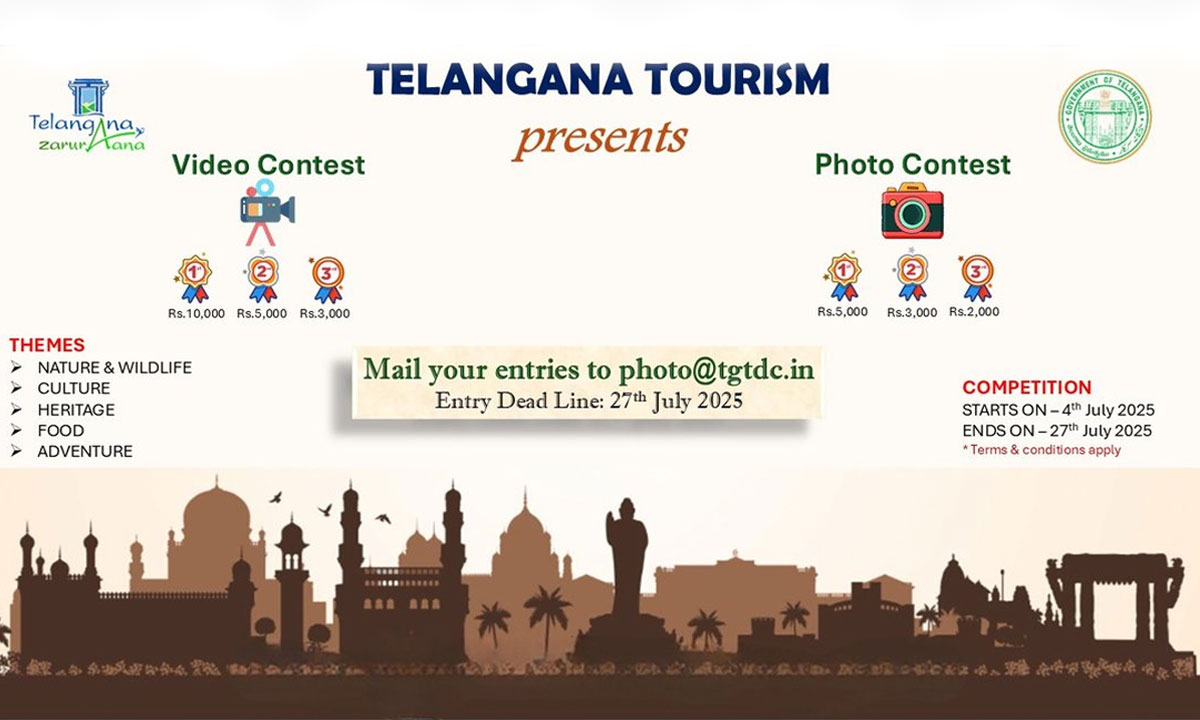 Capture Telangana: TGTDC Launches Statewide Photo & Video Contest with Cash Prizes 1 TGTDC Launches Statewide Photo & Video Contest to Showcase Telangana's Beauty