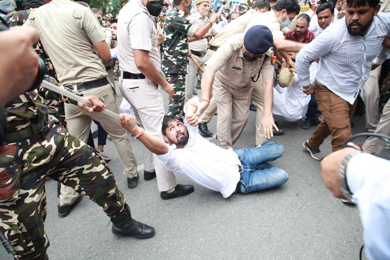 RAHUL TWEET PROTEST 3 Protest against Suspension of Rahul's Twitter Account