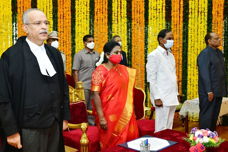 JUSTICE SATISH CHANDRA 2 Justice Satish Chandra Sharma Sworn-in as CJ of Telangana HC