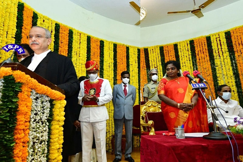 JUSTICE SATISH CHANDRA 4 Justice Satish Chandra Sharma Sworn-in as CJ of Telangana HC