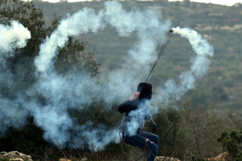 GAS CINISTER WEST BANK 165 Palestinians injured in West Bank clashes