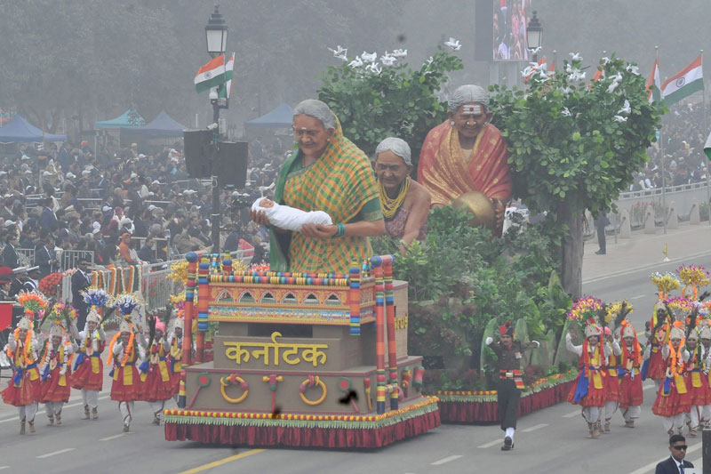 REPUBLIC DAY TABLEAU 2 Colourful tableau of Culture Ministry brings out theme of 'Nari Shakti' (see all tableaus here)