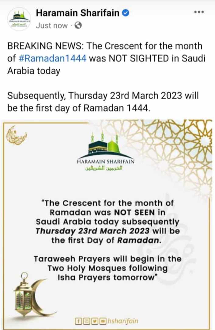 IMG 20230321 WA0046 Ramadan 2023 Date: Saudi Arabia announced First Day of Ramadan