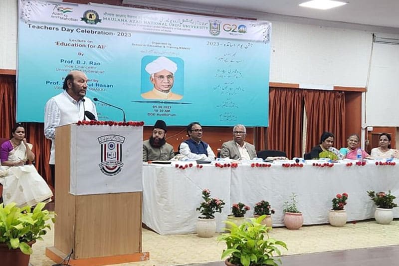 TEACHERS DAY AINUL HASAN Education, way to liberate ourselves; Prof. B. J. Rao delivers Teachers' Day lecture at MANUU