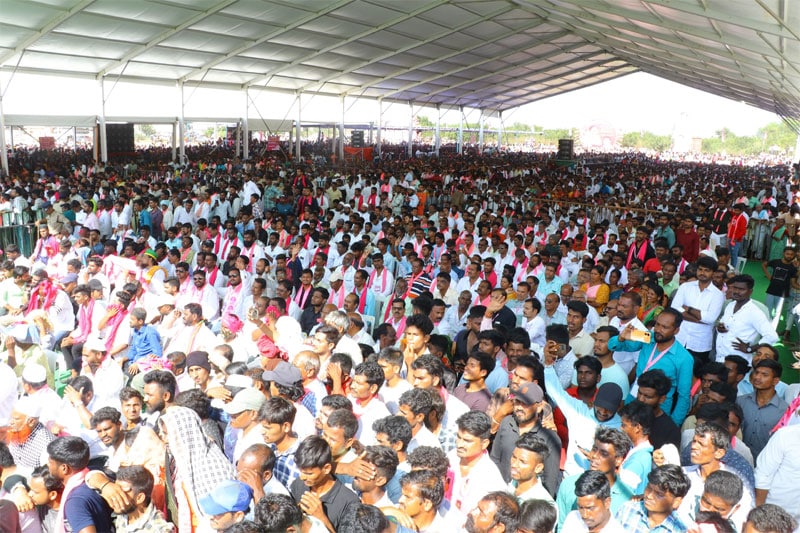 TANDUR RALLY PUBLIC CM KCR Rally Boosts Rohith Reddy's Campaign Ahead of Elections