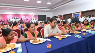 BRS Leader Shares New Year Lunch with Sanitation Workers (video)