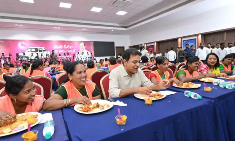 BRS Leader Shares New Year Lunch with Sanitation Workers (video)