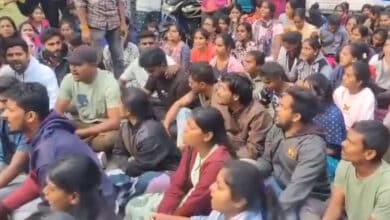 Students of OU's PG girls hostel stage protest, demand action against intruders