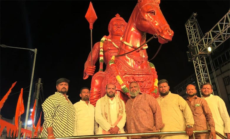 Hyderabad News | 21-ft tall Maharana Pratap statue unveiled at Begum Bazaar