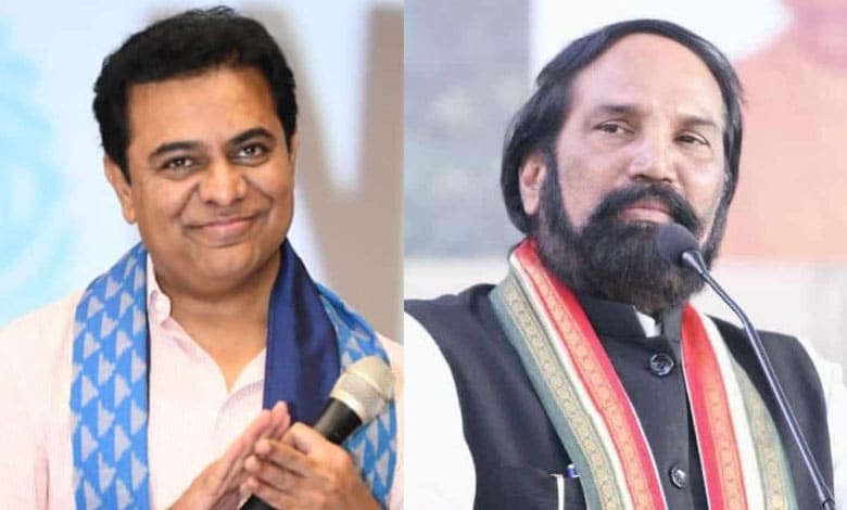 KTR mocks minister Uttam Kumar's address