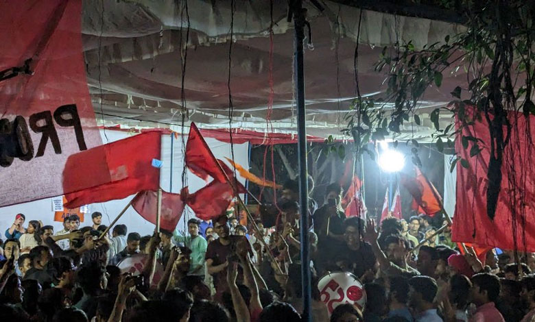 Left alliance makes clean sweep in JNUSU election against ABVP