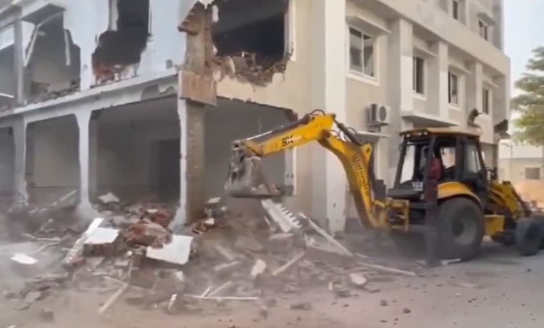 Municipality Demolished the College buildings of son-in-law of ex-minister Mallareddy