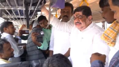 Telangana Transport Min embarks on surprise RTC bus journey