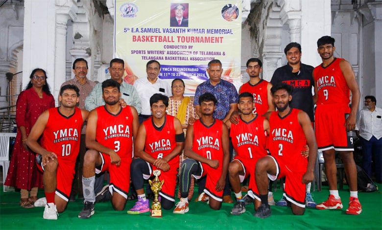 SAMUEL BASKETBALL YMCA SCR Triumphs Over YMCA Secunderabad in Fifth Samuel Vasanth Kumar Memorial Basketball Tournament