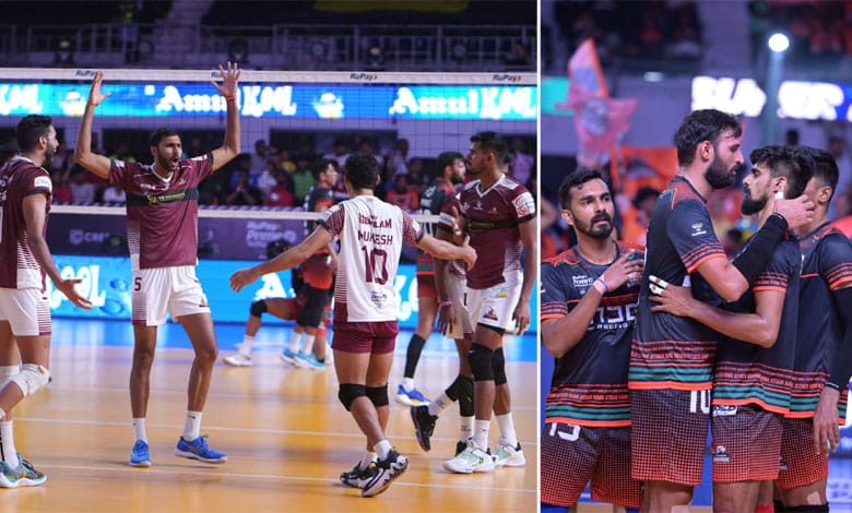 VOLLEYBALL RUPAY 1 Calicut Heroes beat Hyderabad Black Hawks in straight sets