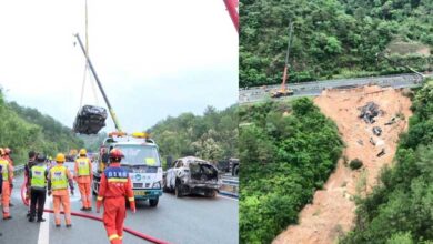 Death toll rises to 36 after motorway collapse in China