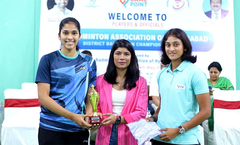 HYD BADMINTION NIKHAT ZAREEN Badminton Association of Hyderabad District Championship 2024: Summary of Finals