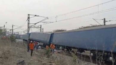 Goods train derails in Telangana: Video