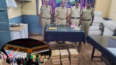 28kg of ganja seized on Khammam RS platform