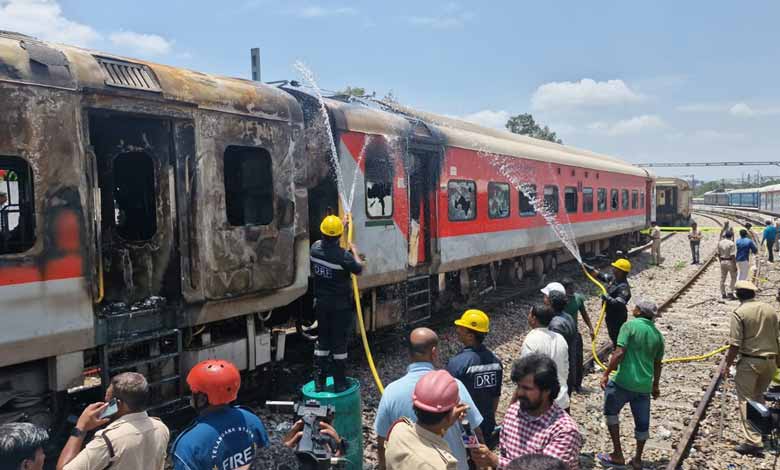 Minor fire erupts in pantry car of train parked for maintenance in Hyderabad