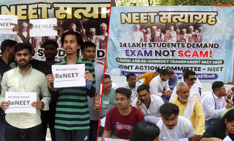 NEET-UG Candidates Protest, Demand Investigation into Alleged Exam Paper Leak