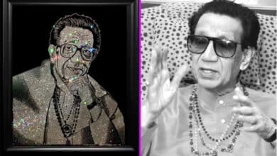 Balasaheb Thackeray dazzles in portrait made with 27,000 diamonds