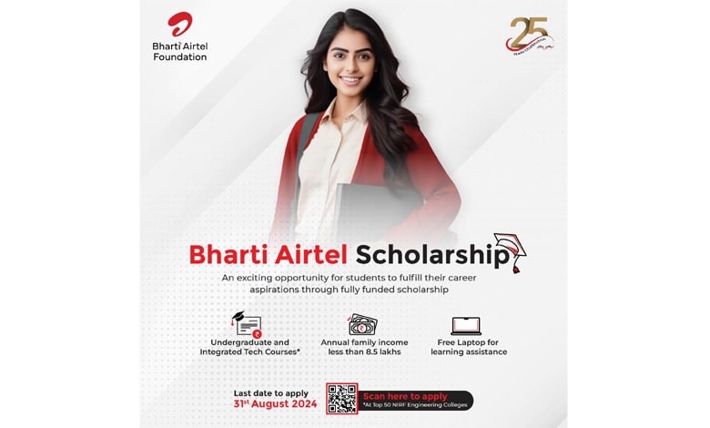 BHARTI SCHOLARS Bharti Airtel Foundation launches Rs 100-plus crore scholarship program | Check Details